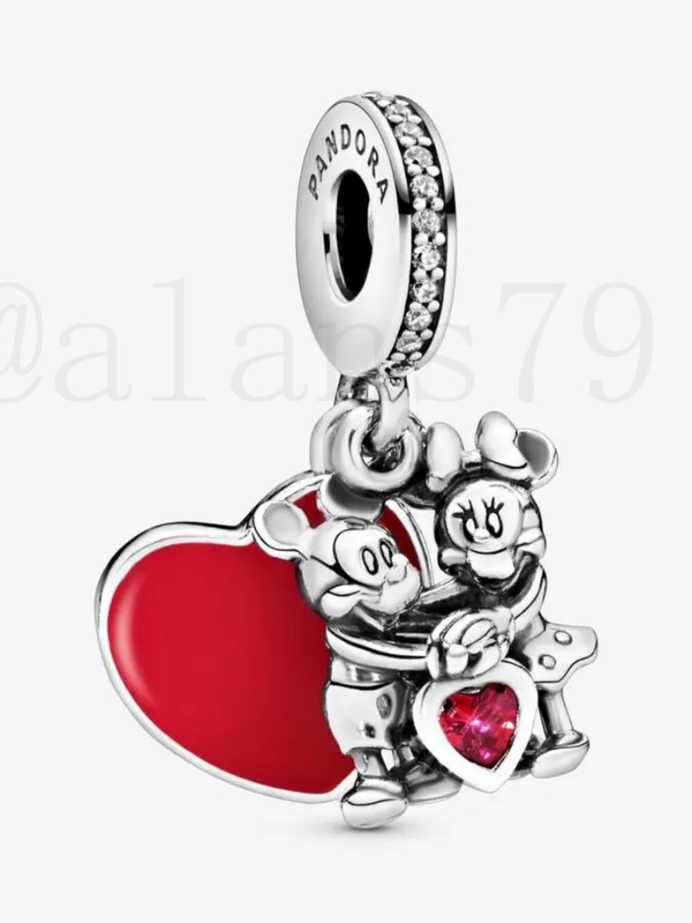 Pandora Mickey Mouse & Minnie Mouse Love Dangle Charm